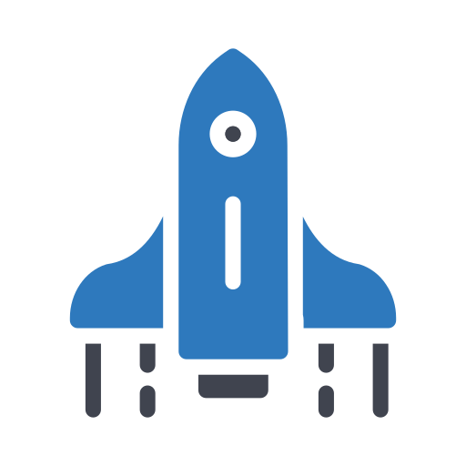 vaisseau spatial Generic Blue Icône