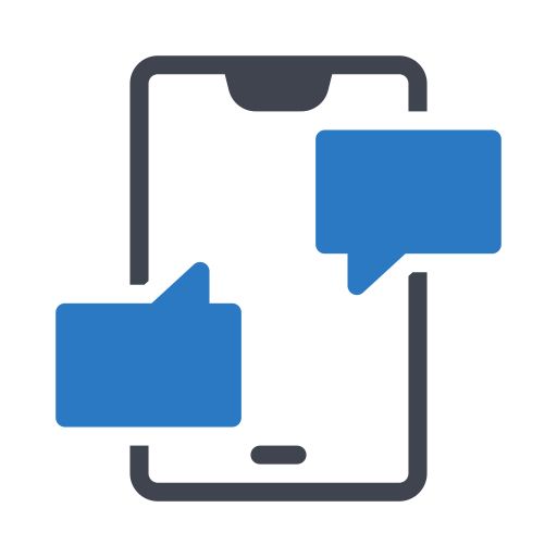 mobiel chatten Generic Blue icoon