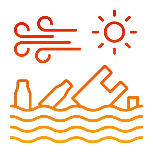 Water pollution Generic gradient outline icon