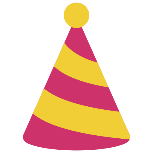 Party Hat Juicy Fish Flat icon
