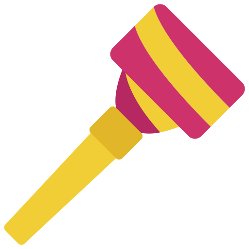 Party blower Juicy Fish Flat icon