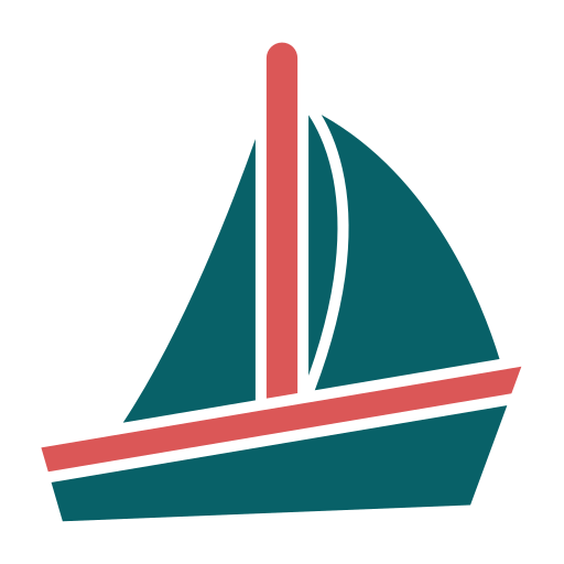 barca a vela Generic color fill icona