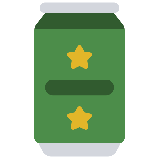 Beer Can Juicy Fish Flat icon