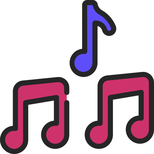 Musical notes Juicy Fish Soft-fill icon