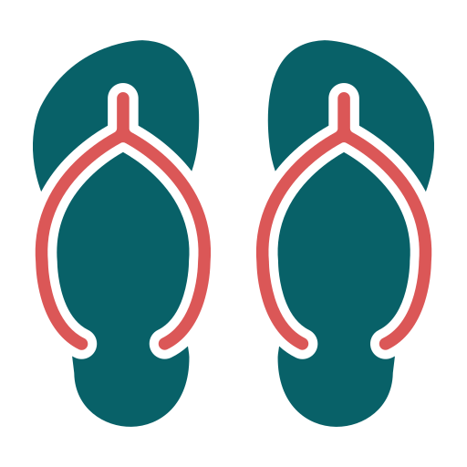 flip flops Generic color fill icon