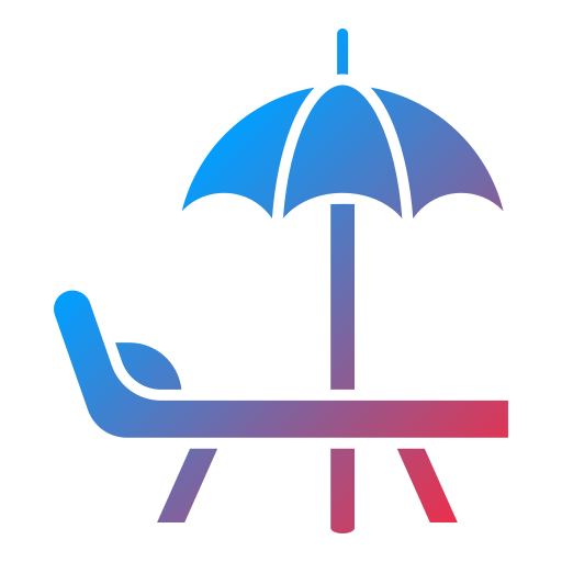 parasol plażowy Generic gradient fill ikona