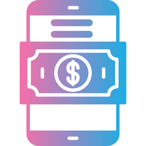 Мобильный платеж Generic gradient fill иконка