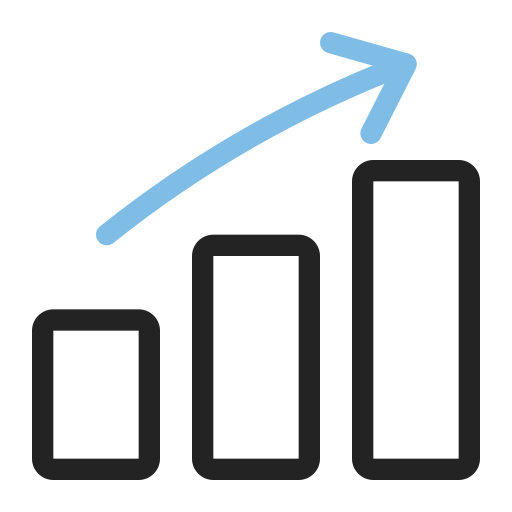 Growth graph Generic color outline icon