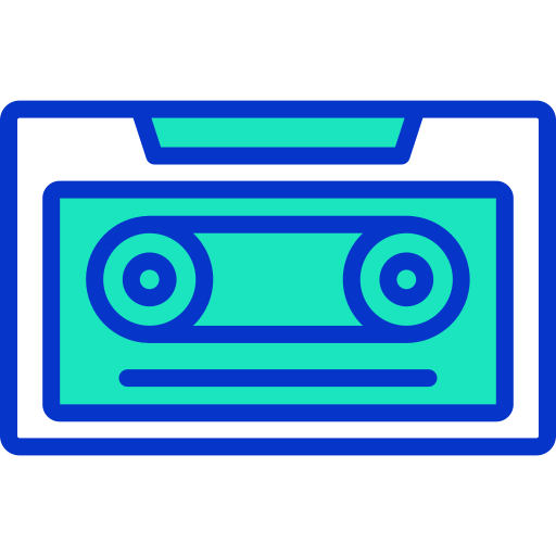 cassette Generic color lineal-color icoon
