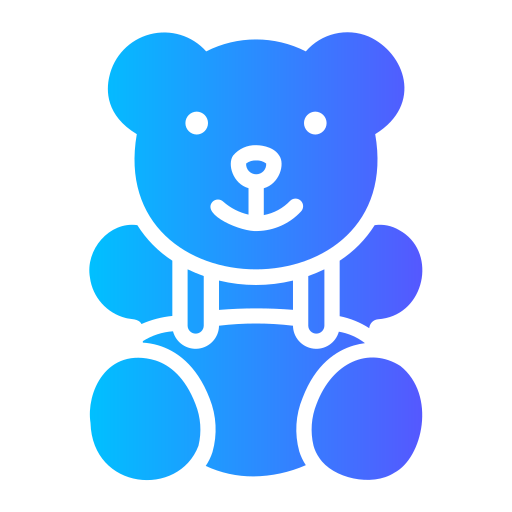 плюшевый медведь Generic Flat Gradient иконка