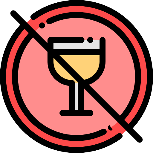 no alcohol Detailed Rounded Lineal color icono