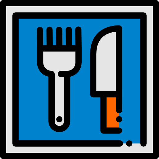 レストラン Detailed Rounded Lineal color icon