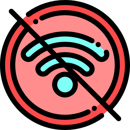 No wifi Detailed Rounded Lineal color icon