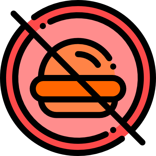 kein fast food Detailed Rounded Lineal color icon