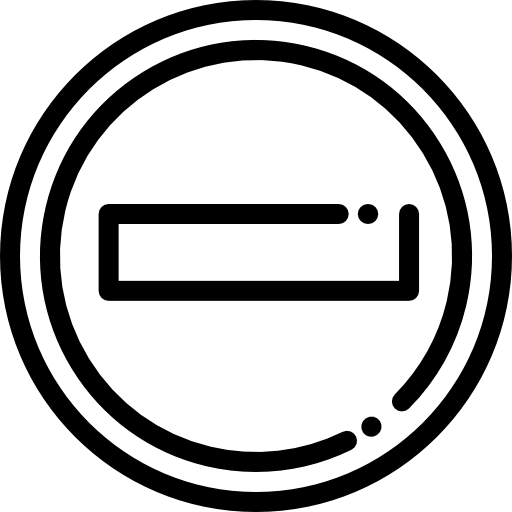 interdit Detailed Rounded Lineal Icône