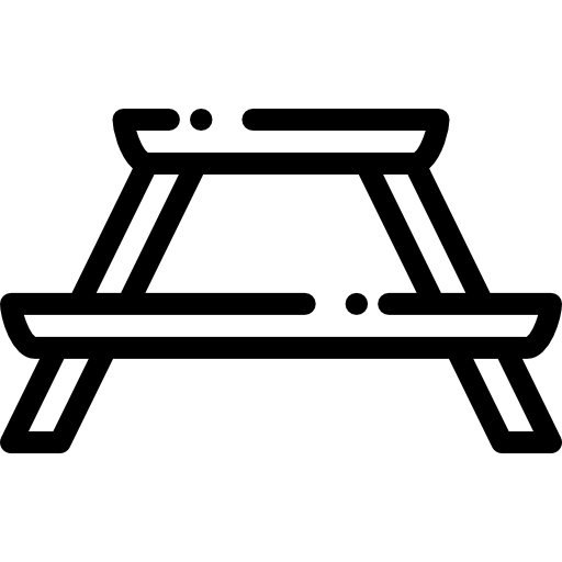 피크닉 테이블 Detailed Rounded Lineal icon