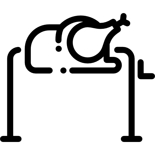 바베큐 Detailed Rounded Lineal icon
