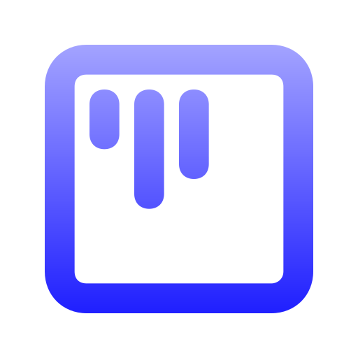 上揃え Generic Gradient icon