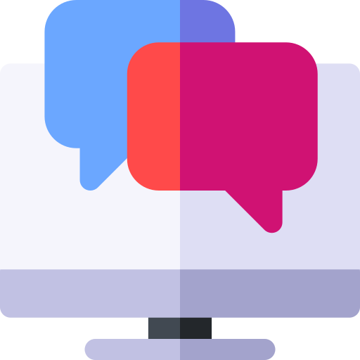 gesprek Basic Rounded Flat icoon