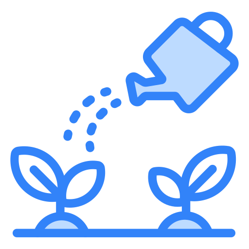 Watering Plants Generic Blue icon