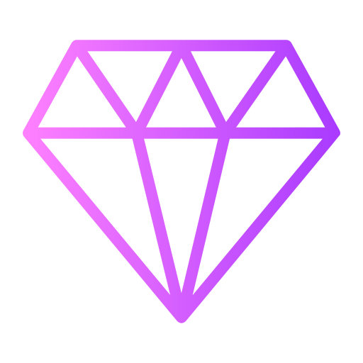 diamante Generic gradient outline icona