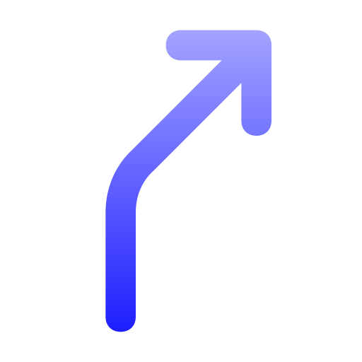 Up right arrow Generic Gradient icon