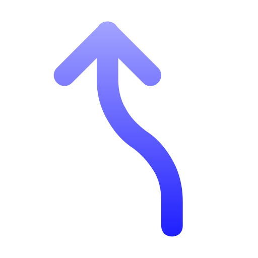 flecha curva Generic Gradient icono