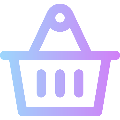 Shopping basket Super Basic Rounded Gradient icon