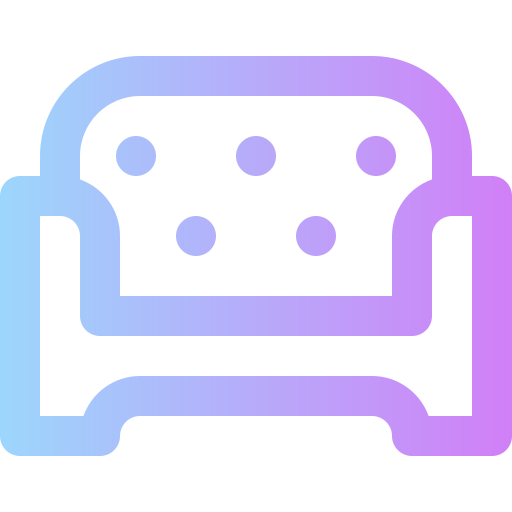 couch Super Basic Rounded Gradient icon