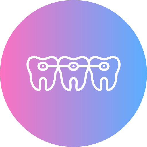 aparat ortodontyczny Generic gradient fill ikona