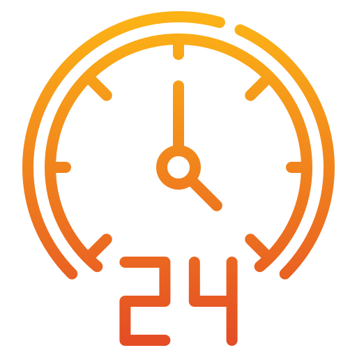 Open 24 hours Generic gradient outline icon