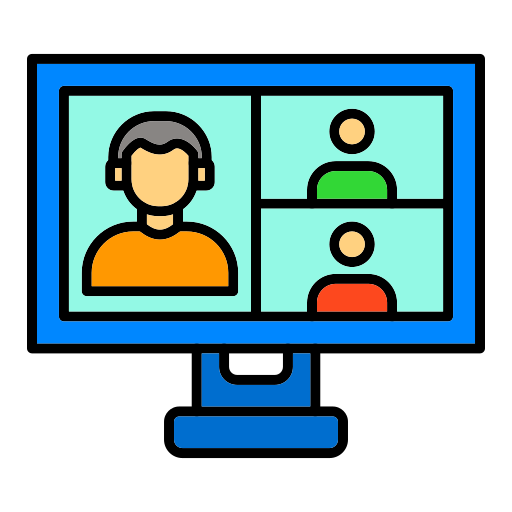 Video Conference Generic color lineal-color icon