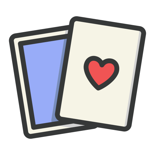 Heart card Generic Outline Color icon