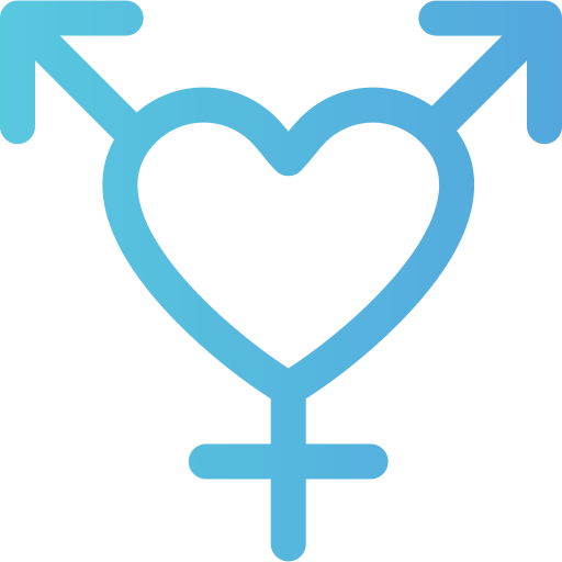 Transgender Generic gradient outline icon