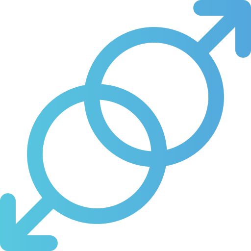 Same sex Generic gradient outline icon