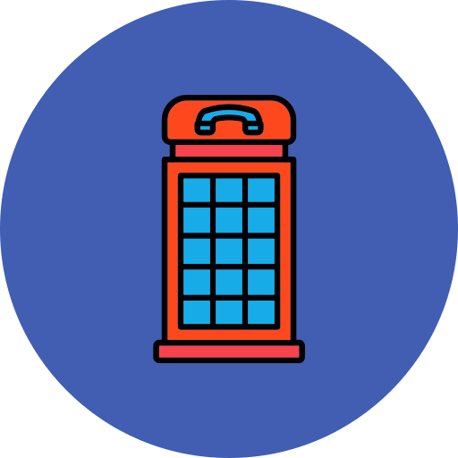 Telephone booth Generic color lineal-color icon