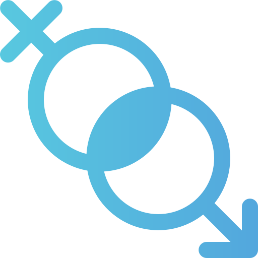 mannelijk en vrouwelijk Generic gradient fill icoon