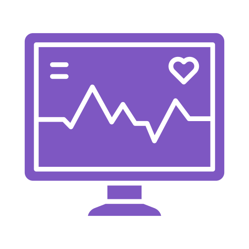 monitorowanie serca Generic color fill ikona