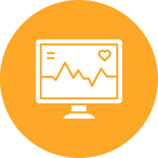 Heart monitoring Generic color fill icon