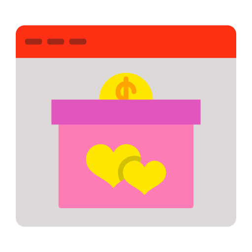 Online donation Generic color fill icon