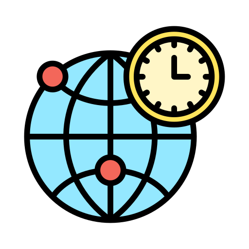 horaire international Generic Outline Color Icône