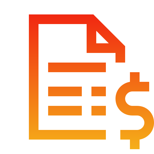 File invoice dollar Generic Gradient icon