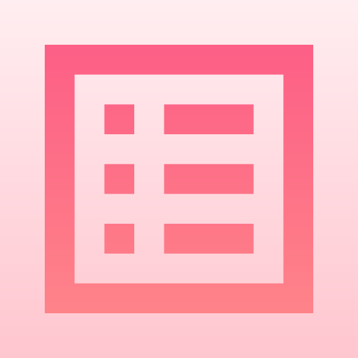 List Generic gradient fill icon