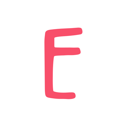 Letter e Generic color hand-drawn icon