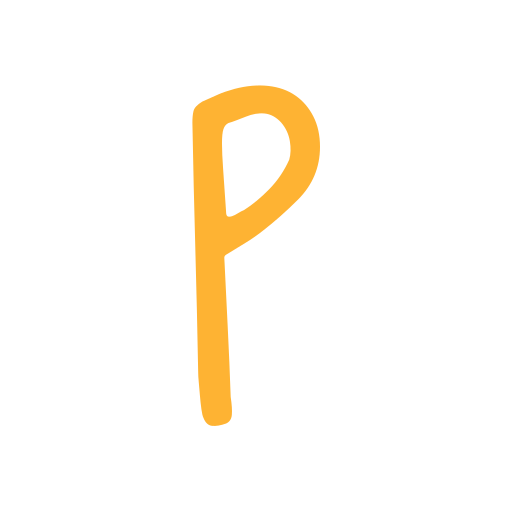 letra p Generic color hand-drawn icono