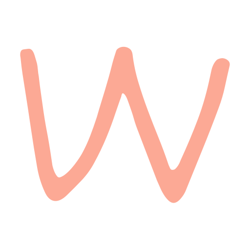 letter w Generic color hand-drawn icoon