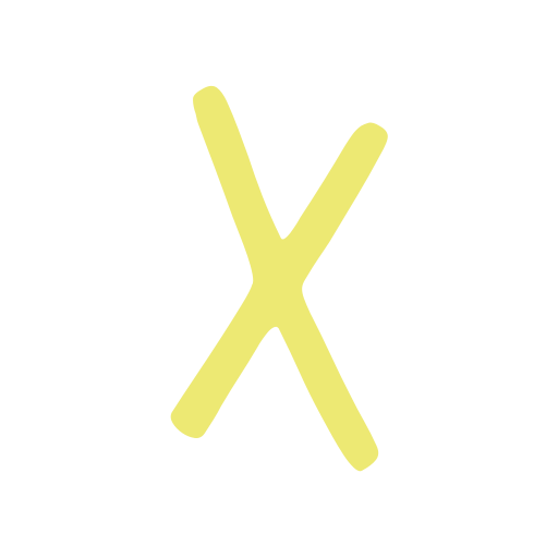 Letter x Generic color hand-drawn icon