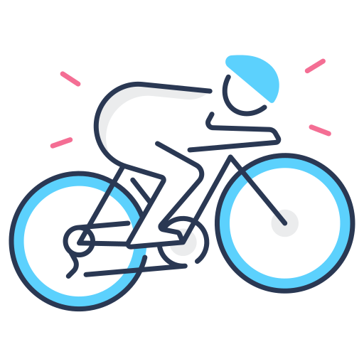 Cyclist Generic color outline icon
