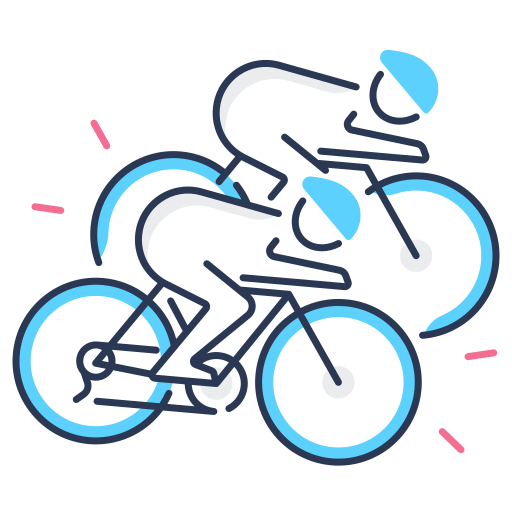 bicicleta de carrera Generic color outline icono