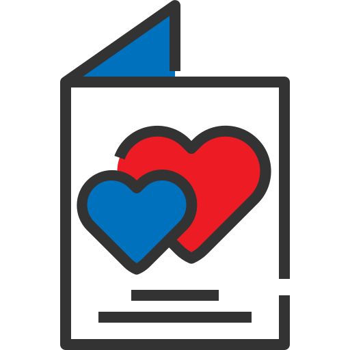 carta del cuore Generic Outline Color icona